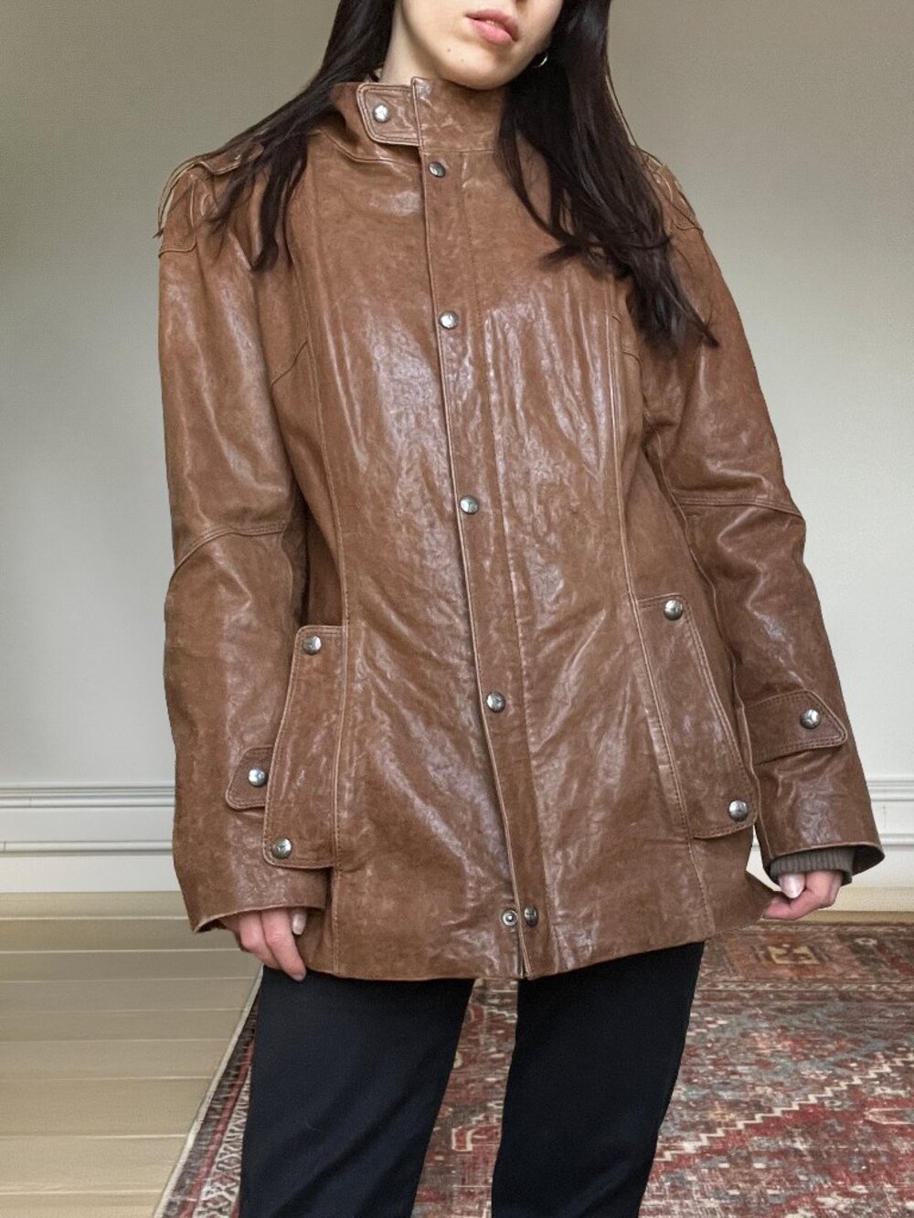 Vintage Danier military leather jacket - Picture 5 of 10